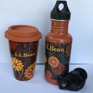 LL Bean Travel Coffee Cup and matching Water bottle.